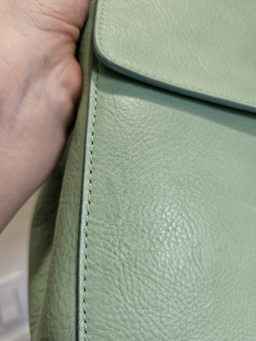Massaccesi Mint Green Handmade Vachetta Leather Charlotte Satchel GUC